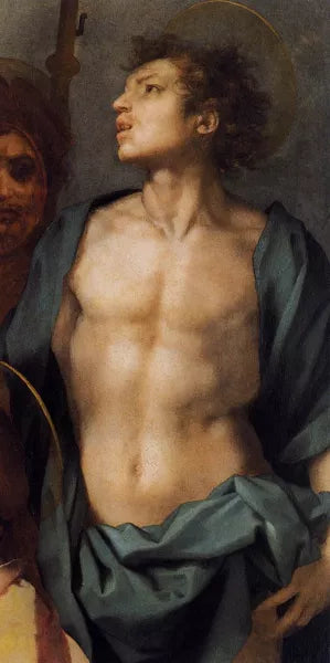 Virgin and Child in Glory with Six Saints Detail