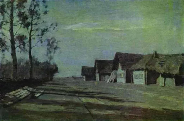 Moonlit Night. A Village
