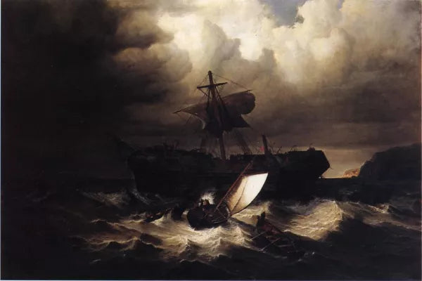 Wreck of an Immigrant Ship Off the Coast of New England