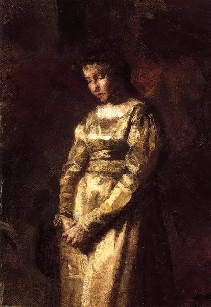 Young Girl Meditating Study