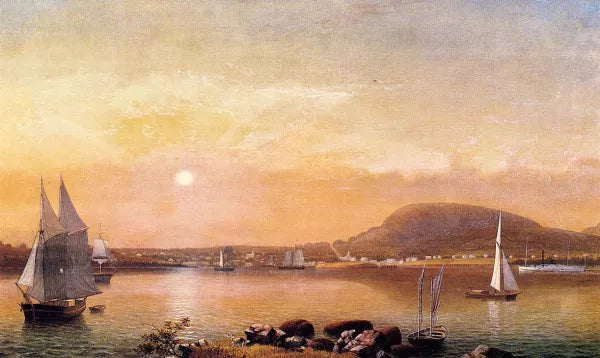 Camden Mountains and Harbor from the North Point of Negro Island