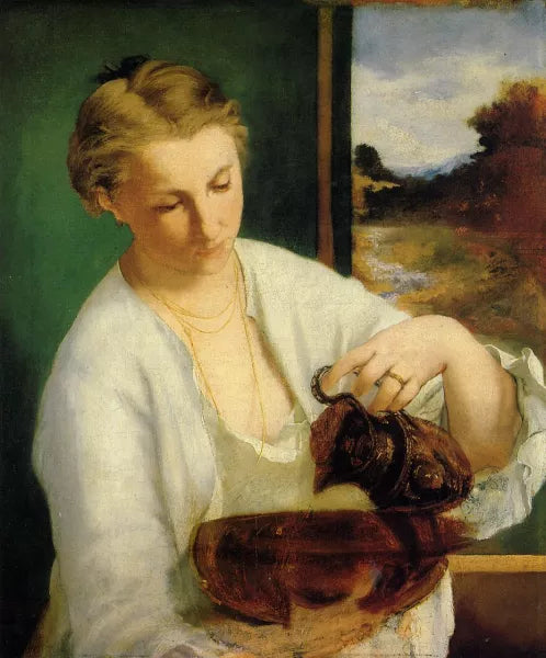 Woman with a Jug also known as Portrait of Madame Manet Holding a Ewer