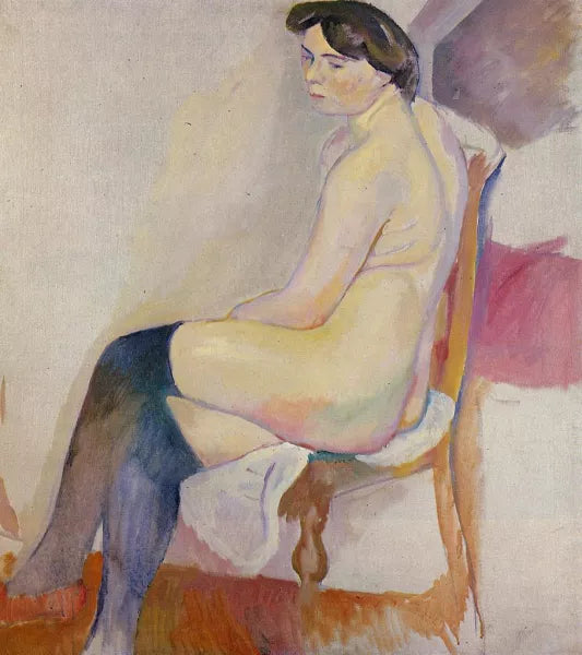 Seated Nude with Black Stockings
