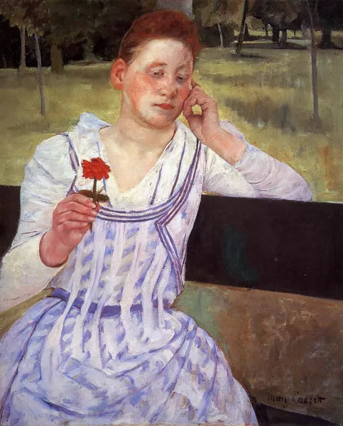 Reverie also known as Woman with a Red Zinnia