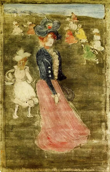 Lady in a Pink Skirt
