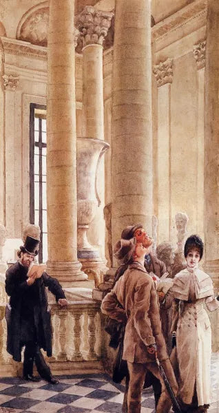 At the Louvre also known as Foreign Visitors at the Louvre