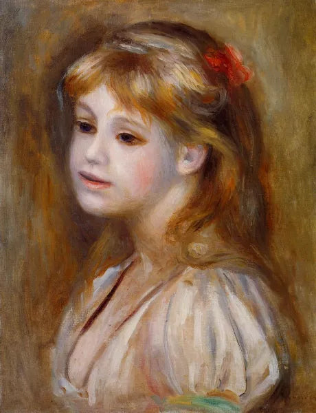 Little Girl with a Red Hair Knot