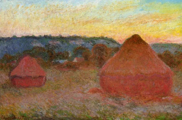 Two Grainstacks at the End of the Day, Autumn