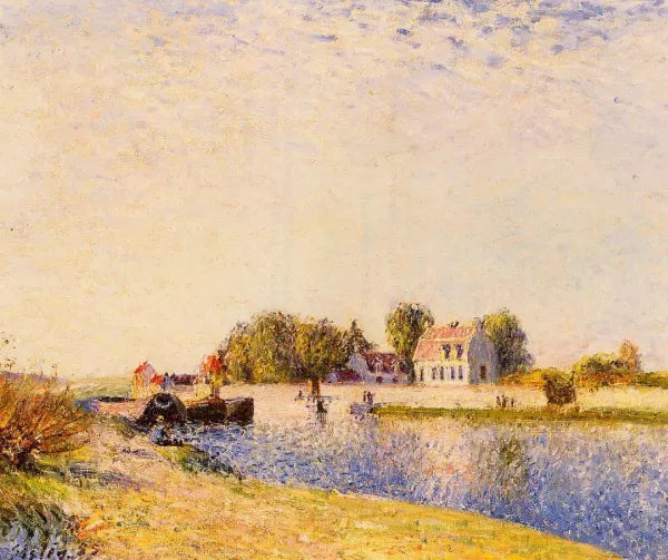 The Dam on the Loing - Barges