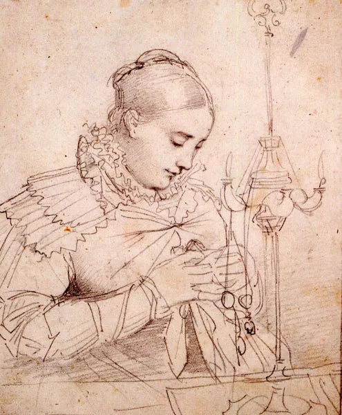 Madame Jean Auguste Dominique Ingres, Born Madeleine Chapelle