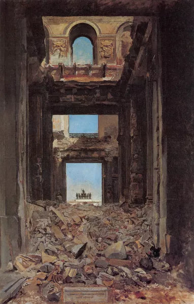 The ruins of the Tuileries Palace after the Commune of 1871