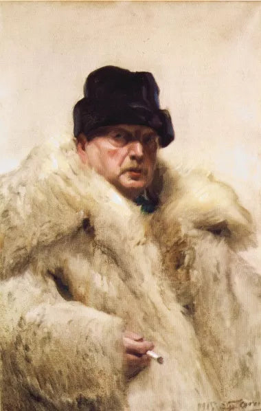 Self-Portrait in Wolf Skin Cloak