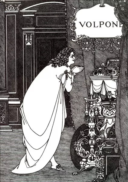 Volpone Adoring His Treasures