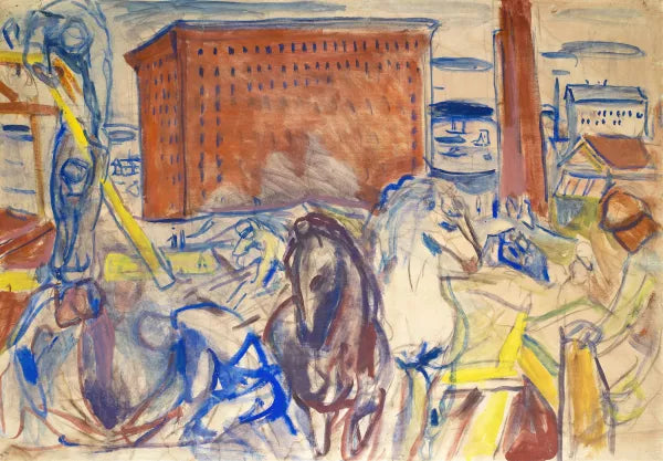 Horse Team on a Building Site
