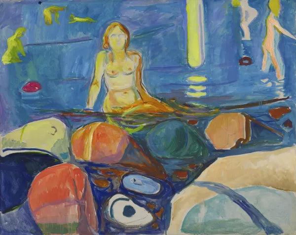 Bathing Woman and Children